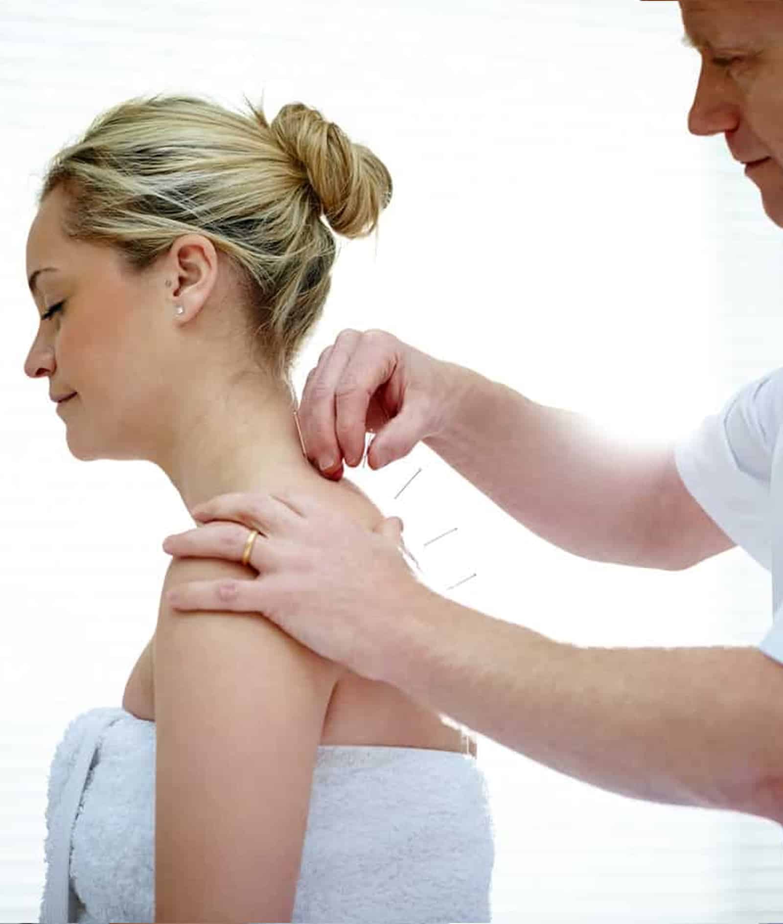 Woman Receiving Acupuncture Typical ailments